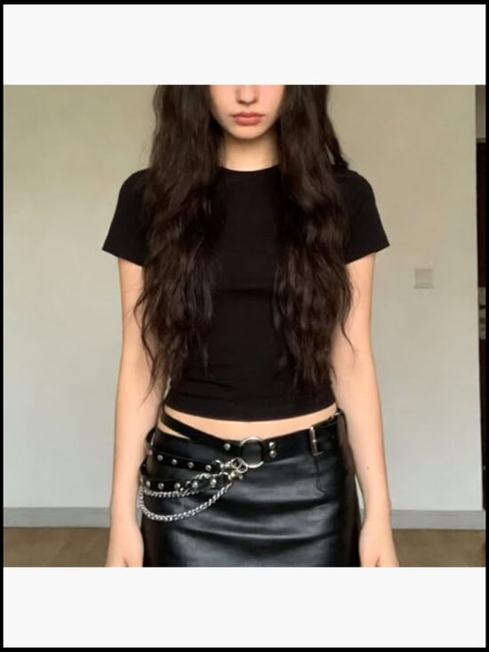 Women\'s Punk Gothic Waist Chain Belt Faux Leather Adjustable Body Chain main image 4
